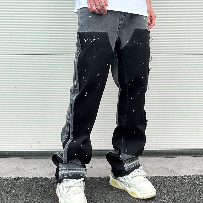 Speckled Baggy Jeans